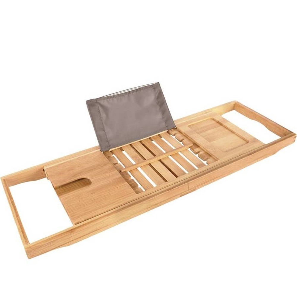 Premium Bamboo Bathtub Tray Caddy